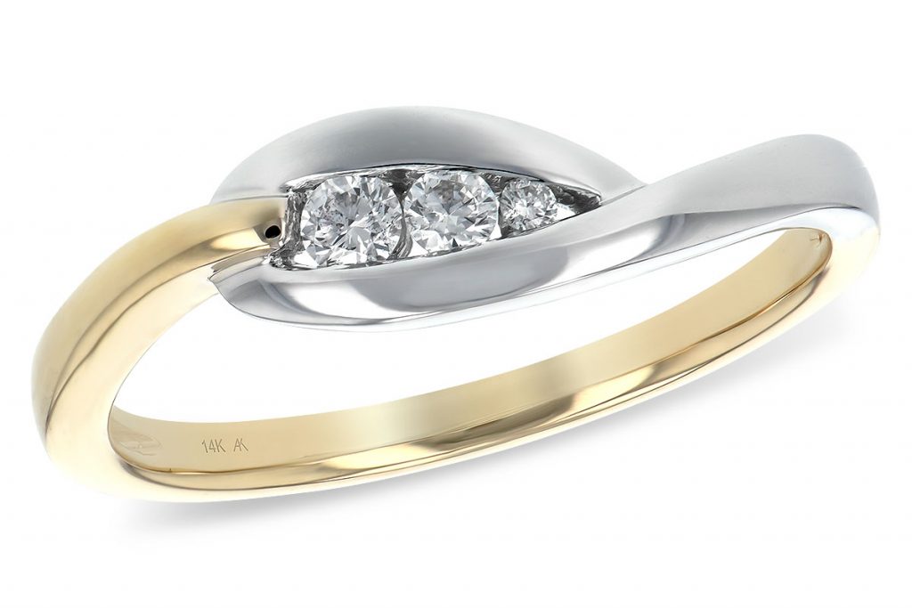 Hood River Jewelers Three Stone Love Knot Diamond Ring, Special Order