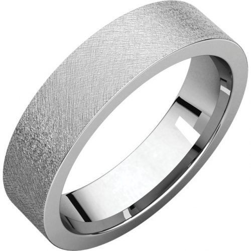 Hood River Jewelers - 5 mm Flat Comfort Fit Band or Wedding Ring with a ...