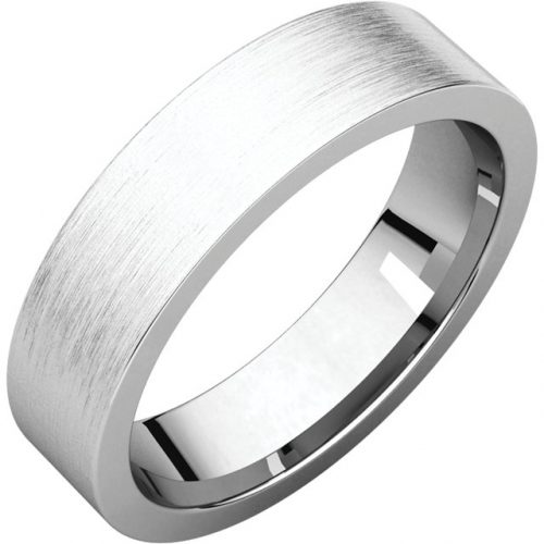 Hood River Jewelers - 5 mm Flat Comfort Fit Band or Wedding Ring with a ...